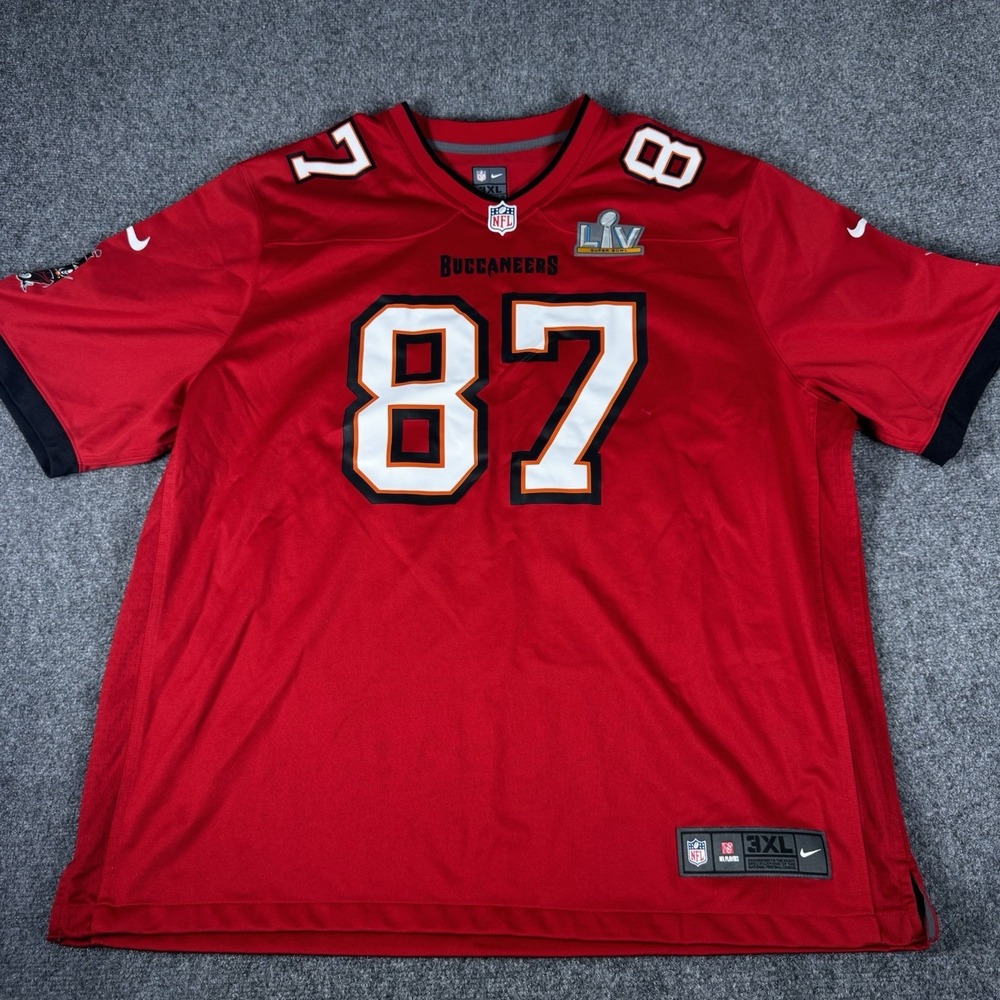 Nike on Field Rob Gronkowski #87 Tampa Bay Buccaneers Jersey Size 3XL Red GRONK